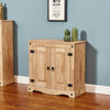 New Sideboard 2 Door Storage Cupboard Solid Mexican Waxed Pine Buffet Cabinet