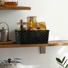 Rattan Plastic Studio Storage Handy Basket Office Home Kitchen Tidy Organiser