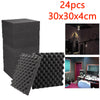 24X Acoustic Wall Panel Tiles Studio Sound Proofing Insulation Foam Pads 30x30cm