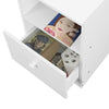 Bedroom Nightstand w/Drawer White Bedside Chest Side Table Cabinets UK