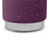 Velvet Plush Gem Studded Sparkle Dressing Table Stool Footstool Chrome Band