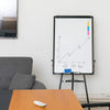 Free Standing White Board Aluminium Flip Chart Easel Magnetic Whiteboard Drawing