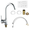 Kitchen Sink Mixer Taps Swivel Spout Single Lever Tap Mono Modern Chrome Faucet