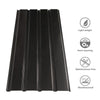 Mondeer 12 PCs Corrugated Roof Sheets Profile Galvanized Metal Roofing Black