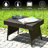 Outdoor Patio Rattan Wicker Coffee Table Poolside Garden Folding Side End Table