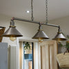 Industrial Retro 3 Way Pendant Light Suspended Metal Ceiling Lamp + LED Bulbs