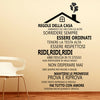 Wall Sticker Decal House Roof With Italian Family Quote Decorations