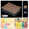 50pc 40mm Small Mini Glass Jars Corks Wedding Favours Craft Art Vial Bottles NEW