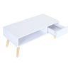 Rectangle Coffee Table Television TV Stand Side Storage Unit with Drawer Shelf