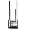 Ceiling-Mounted Bar Wine Rack Wine Glass Hanging Rack 46.9x11.8in Black