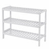 LYNEN 2/3 TIER WOOD NATURAL BAMBOO SHOE RACK ORGANISER STAND STORAGE SHELF UNIT