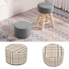 Fabric Round Ottoman Footstools Foot Rest Stool Pouffe Living Room Furniture NEW