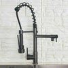 Modern Kitchen Sink Mixer Tap Pull Out Sprayer 360° Swivel Waterfall Spout Black