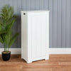 White Laundry Box Wooden Bathroom Storage Basket Linen Clothes Cabinet Christow