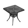Cast Aluminum 5XCoffee Table Chairs Outdoor Garden Furniture Set w/Umbrella Hole