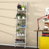 5-Tier Ladder Wall Shelf Home Display Storage Rack Bookcase Plant Flower Stand
