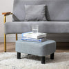 Rectangular Stool Linen Fabric Footstool Foot Rest Stool Pouffe Ottoman Seating