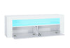 Modern 125/145 High Gloss &Matt White TV Unit Stand Cabinet LED Lights CL03or13