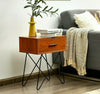 Small Industrial Side Table Vintage Style Bedside Nightstand Cabinet Urban Unit