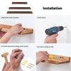 4x Floating Wall Mount Shelf Wooden Storage Shelves Picture Rack 110cm Home Deco