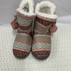 Ladies / Womens Knitted Style Boots / Bootie Slippers with Pom Pom Feature 3/4