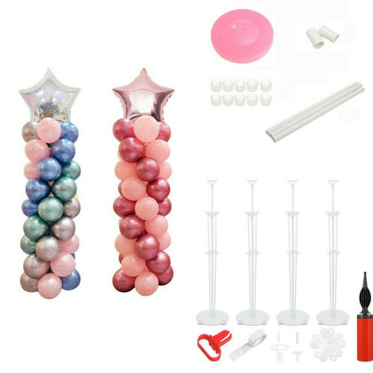 DIY Balloon Arch Kit Balloons Column Stand with Frame Base Pole Ballons Clips