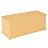 Storage Box Chest With Lid Spacious Collect Cabinet Chipboard -Burlywood