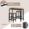Bar Table and Stool Set For Kitchen Dining Room 2 Bar Stools Chair Industrial