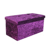 Bedroom 2 Seater Folding Storage Ottoman Seat Toy Storage Box Crushed Velvet UK