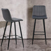 2X Bar Stools PU/ Velvet/ Fabric Breakfast Stool Chairs Kitchen Pub Grey Brown