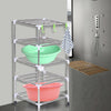 5 Tier Corner Plate Kitchen Bathroom Cupboard Organiser Tidy Storage Rack Stand