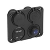 4 Gang ON-OFF Toggle Switch Panel 2 USB 12V Fit Marine Truck Camper Cars Boat UK