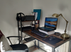 Industrial Computer Desk Shelf Storage Vintage Writing Office Workstation Table