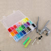 For KAM Snaps 360packs T5 Plastic Buttons 24 Colours Poppers Fastener + Pliers