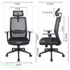 Ergonomic Office Chair Mesh Back Height Adjustable Wheels Gas Lift Computer Desk