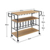 3 Tier Bar Trolley,Wine Rack,Serving Cart,Wine Glass Holder,Wine Rack w/ Shelves