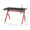 Ergonomic Gaming Desk with Hook Cup Holder LED & Cable Management
