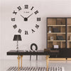 3D DIY Extra Large Roman Numerals Luxury Mirror Wall Sticker Clock Home Decor UK