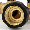 3/4'' 2-Way Double Garden Brass Tap Water Hose Pipe Splitter Adapter Connector
