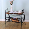 2Tier Coffee Tea Table Shelf Sofa Side End Console Tray Storage Rack Living Room