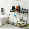 Metal Wire Basket Rack Bathroom Kitchen Storage Shelf Organizer Free Standing UK