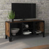 Small Modern TV Cabinet Cupboard Doors Shelf Media Storage Metal TV Stand Unit