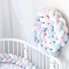 Crib Bumper 200CM Knot Plush Bedding Bed Cot Braid Pillow Cushion Pad Protector