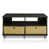 Furinno Andrey Entertainment Center with Bin Drawers, Espresso/Brown
