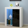 Modern Sideboard Cabinet Cupboard High Gloss 1 2 Doors Storage with LED Light