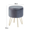 Velvet Storage Stool Footstool Footrest Dressing Table Seat Chair Ottoman