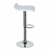 Set of 2 Breakfast Bar Stool with Chrome Footrest Base Swivel Gas Lift Elegant
