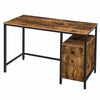 HOOBRO Study Writing Table Computer Desk with Drawer and Storage Cabinet Vintage