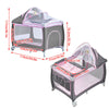 Portable Baby Travel Cot Crib Bassinet Bed Playpen Infants with Mattress Folding
