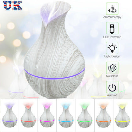 Aroma Essential Diffuser Air Purifier LED Ultrasonic Aromatherapy Humidifier UK